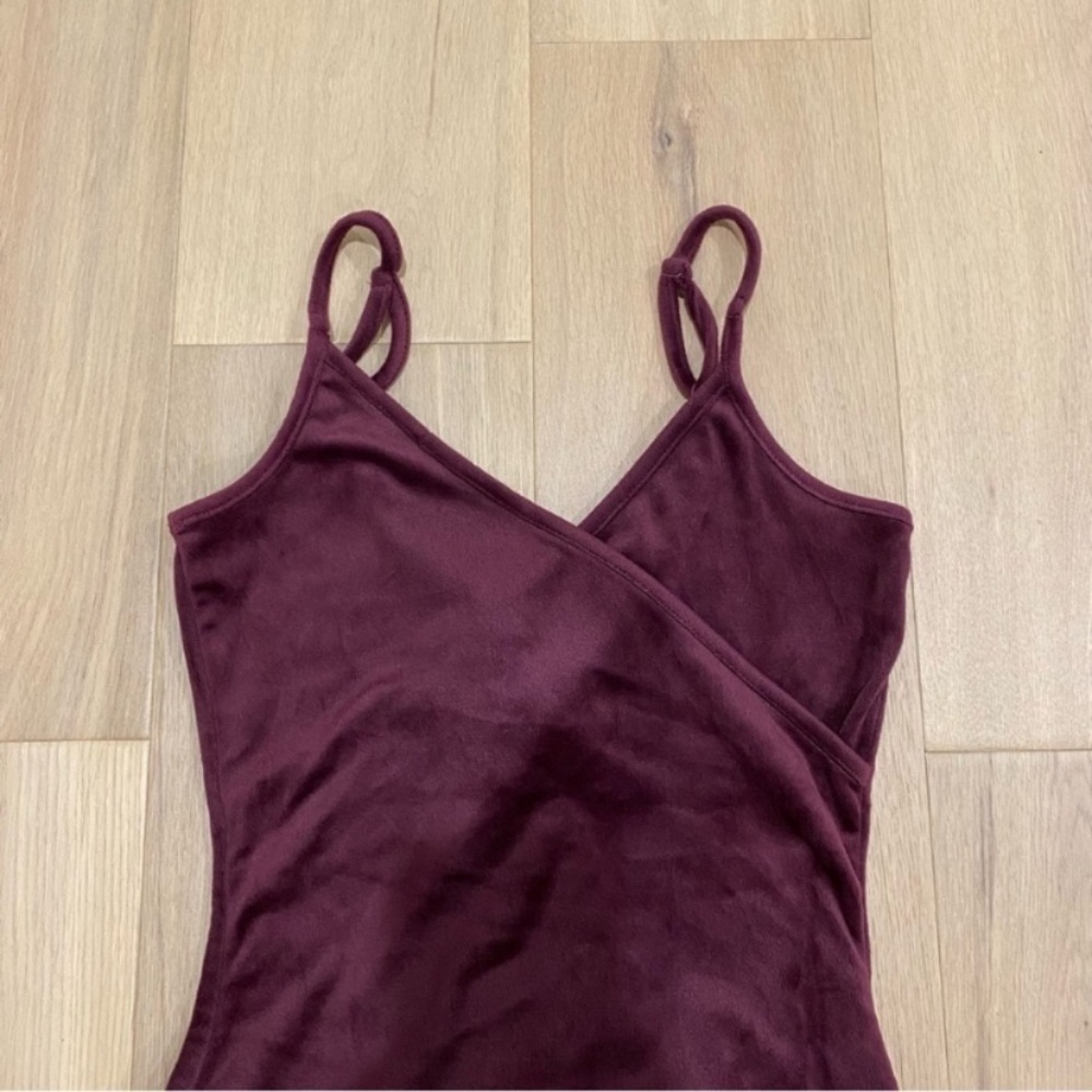 Garage | Purple Velvet V Neck Bodysuit 💜